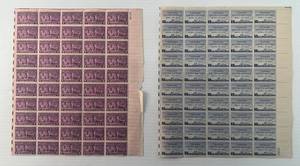 lot 123 image: Group Of Misc. Vintage Sheets Of Unused Stamps