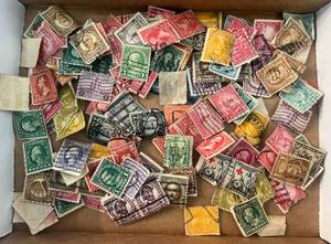 lot 125 image: Group Of Misc. Vintage Stamps Including 1 Cent Jefferson And More