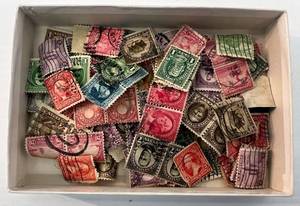 lot 128 image: Group Of Misc. Vintage Stamps Including 1 Cent Jefferson And More