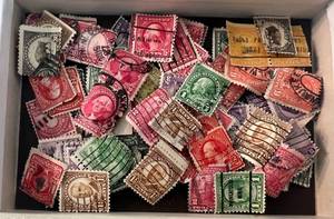 lot 129 image: Group Of Misc. Vintage Stamps Including 30 Cent Buffalo And More