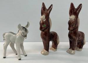 lot 138 image: Group Of Misc. Donkey Pottery Items