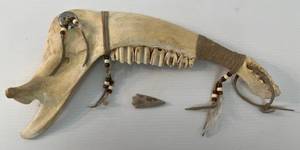 lot 139 image: Group Of Misc. Native American Items Including Jaw Bone And More