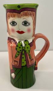 lot 141 image: Bella Casa By Susan Paly By Ganz Mary Coffee, Tea Mug,  Ceramic Flower Handled Vase
