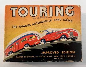 lot 152 image: Vintage Touring Car Game By Parker Bros. Famous Automobile Card Game