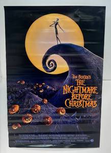 lot 178 image: 27 x 40 Tim Burtons The Nightmare Before Christmas Movie Theatre Poster