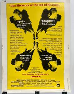 lot 183 image: 1976 30 x 40 Vintage Movie Theatre Poster Obsession  #76182 (Slight Water Damage On Edge, Can Be Hidden By Matting)