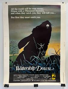 lot 189 image: 30 x 40 Vintage Movie Theatre Poster Watership Down