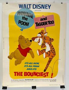 lot 190 image: 30 x 40 Vintage Movie Theatre Poster Walt Disneys Winnie The Pooh