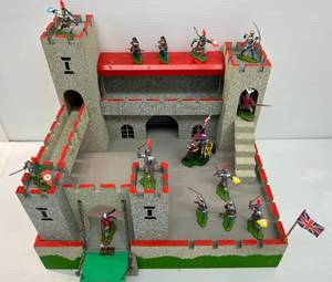 lot 219 image: Vintage Wooden Castle Knight Set