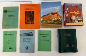 lot 230 image: Group Of Misc. Vintage Railroad Items Including Telephone Directories And More