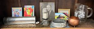 lot 234 image: Shelf Full Of Misc. Vintage Items