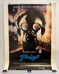 lot 244 image: 1981 Movie Theatre Poster (James Caan) Thief 30 x 40 #810017