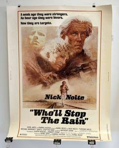 lot 250 image: 1977 Movie Theatre Poster (Nick Nolte)  Wholl Stop The Rain 30 x 40 #780106