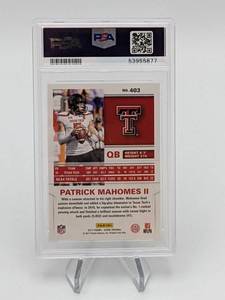 2017 Patrick Mahomes Score Rookie Card PSA 9