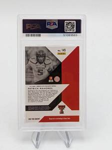 2017 Patrick Mahomes Panini Elite Draft Picks Rookie Card PSA 9