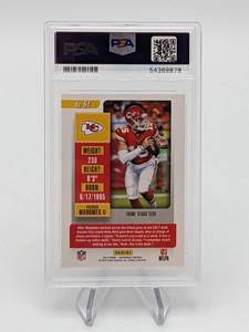 2018 Patrick Mahomes Panini Contenders 2nd Year Card PSA 10