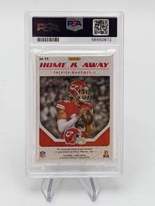 2018 Patrick Mahomes Score Home & Away Jerseys Player Worn Home Jersey 2nd Year Football Card PSA 9