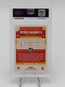 2018 Patrick Mahomes Panini Donruss 2nd Year Card PSA 10