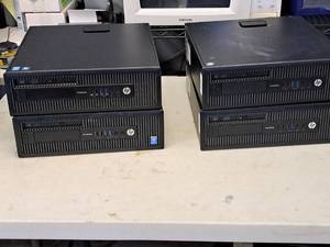 lot 976 image: Lot of (4) HP ProDesk 600 G1 SFF Desktop PC