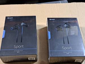 lot 1145 image: Lot of (2) Audio Sport Wireless Earbuds (in original packaging)