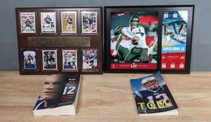 lot 86 image: Tom Brady Memorabilia Plaques and Books T