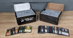 lot 98 image: Magic the Gathering Cards Star City Games Gold Collection Box and Cosmic Gaming Collections Box  T