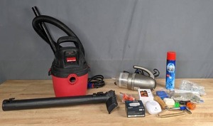 lot 328 image: 1.5 Gal. Shop-Vac Compact Vacuum, Euroflex Monster Handheld Corded Vacuum, Amazon Smart Plug and More W