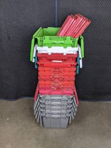 lot 370 image: Assortment of (15) Plastic Totes X