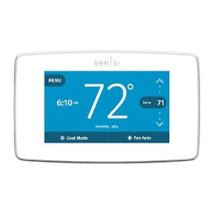 lot 15 image: Emerson  Sensi Touch Wi-Fi Smart Thermostat with Touchscreen Color Display, C-Wire Required