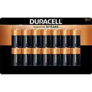 lot 43 image: Duracell D 1.5V Coppertop Alkaline D14 Batteries - 14 Pack