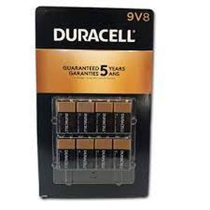 lot 44 image: Duracell 9V Alkaline Batteries, 8 Ct