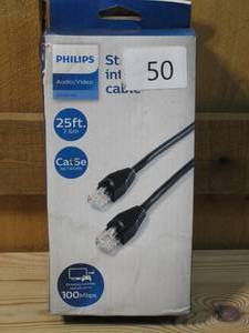 lot 50 image: Philips AudioVideo Ethernet Streaming Internet Cable - 25 ft Cable