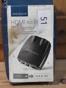 lot 51 image: Insignia - HDMI to RCA Converter - Black
