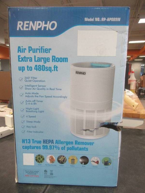 Renpho Air Purifier for Large Room 800 sq ft. RP AP089W in White