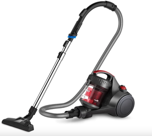 lot 47 image: Eureka WhirlWind Bagless Canister Vacuum Cleaner in Red (SLIGHTLY USED, OPEN BOX)