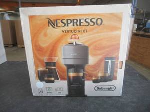 lot 1 image: Nespresso Vertuo Next Espresso and Coffee Machine by DeLonghi - White (OPEN BOX)