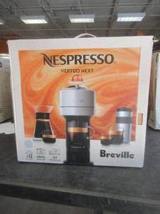 lot 3 image: Breville Vertuo Next Coffee and Espresso Maker in Light Gray (OPEN BOX)
