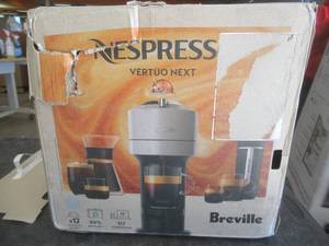 lot 5 image: Breville Vertuo Next Coffee and Espresso Maker in Light Gray (OPEN BOX)