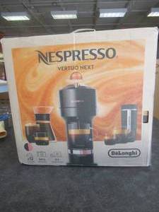 lot 6 image: Nespresso Vertuo Next Coffee and Espresso Machine by DeLonghi, Deluxe Matte Black Rose Gold (OPEN BOX)