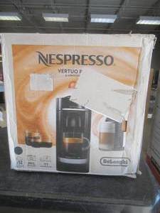 lot 12 image: Nespresso Vertuo Plus Coffee and Espresso Machine by DeLonghi with Milk Frother in Black (OPEN BOX)