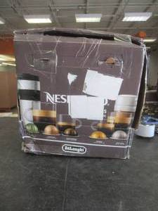 lot 16 image: Nespresso VertuoPlus Coffee and Espresso Machine by DeLonghi in Gray (IN WRONG BOX, OPEN)