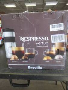 lot 23 image: Nespresso - Vertuo Chrome by Breville with Milk Frother (OPEN BOX)