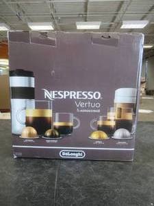 lot 24 image: Nespresso - Vertuo Chrome by DeLonghi with Milk Frother (OPEN BOX)