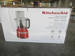 lot 49 image: Kitchen Aid 13-Cup Food Processor in Empire Red (NEW OPENED FOR PHOTOS)