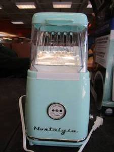 lot 149 image: Nostalgia Hot-Air Electric Popcorn Maker, 12 Cups, in Retro Aqua (OUT OF BOX)
