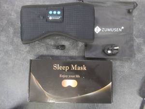 lot 91 image: 3 PACK Zumusen Sleep Mask with Built In Bluetooth Headphones