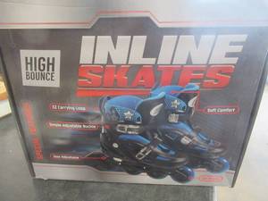 lot 129 image: High Bounce Adjustable Inline Skates in Blue - SIZE 2 - 5
