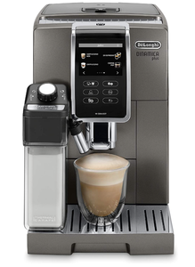lot 172 image: DeLonghi ECAM37095TI Dinamica Plus Fully Automatic Espresso Machine, Titanium (NEW, BOX IS SLIGHTLY DAMAGED)