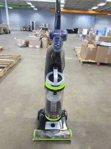 lot 195 image: Bissell Cleanview Rewind Pet Deluxe Upright Vacuum Cleaner, 24899, Green (SLIGHTLY USED, MISSING SCREWS TO ATTACH HANDLE)