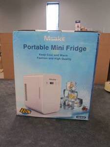 lot 201 image: Msake Portable Personal Mini Fridge, 8 Liter Compact Cooler and Warmer Refrigerator (OPEN BOX)